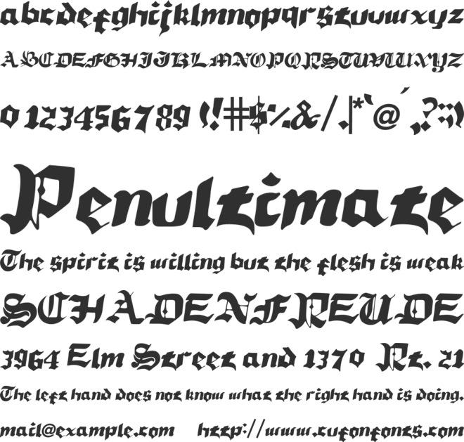 Blood font preview
