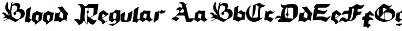 Blood Regular font