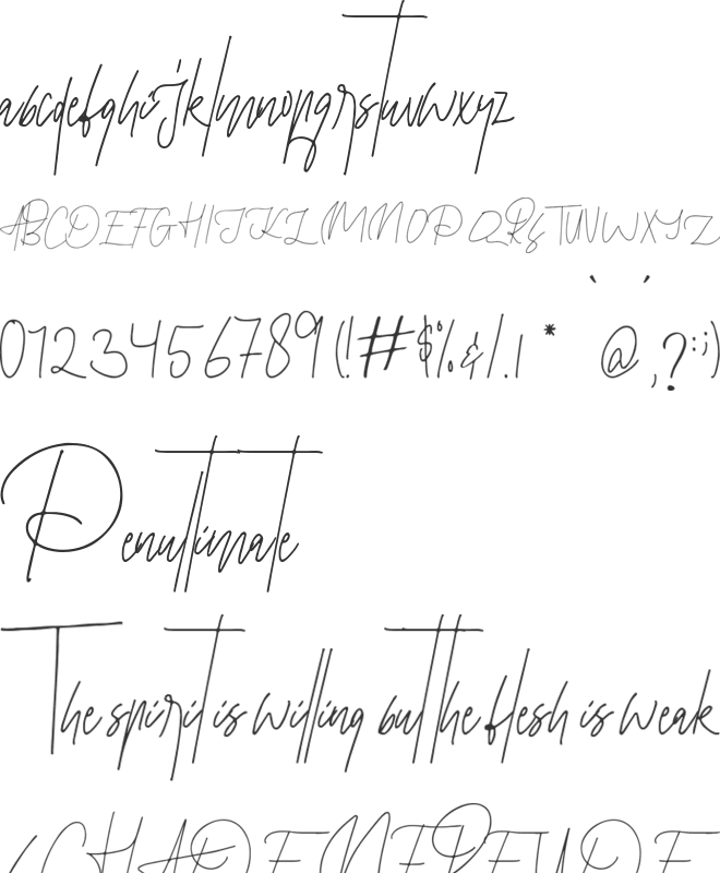 Missive font preview