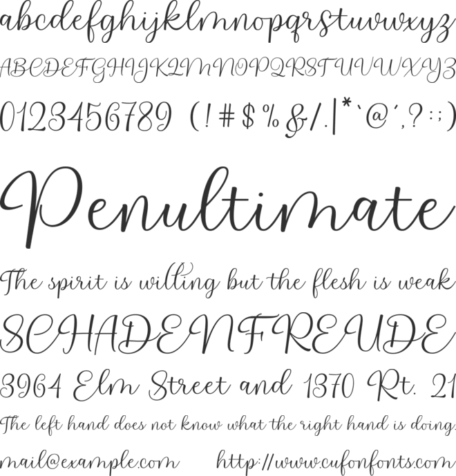 Southern Hills font preview