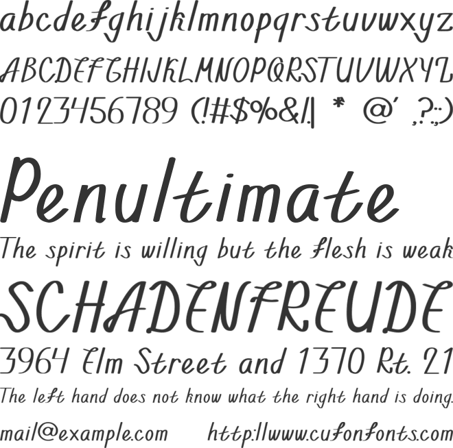 Walahard font preview
