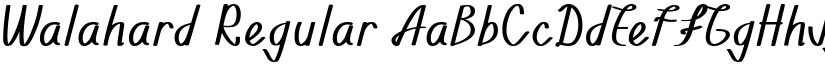 Walahard Regular font