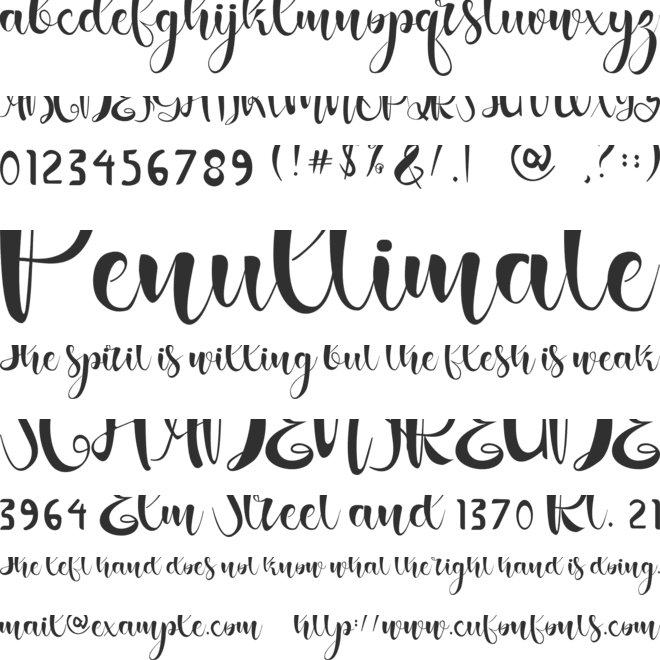 Stenlies font preview
