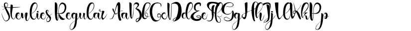 Stenlies Regular font