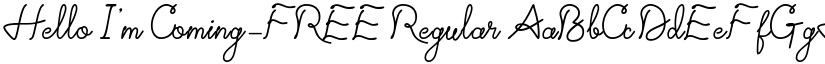 Hello I'm Coming-FREE Regular font