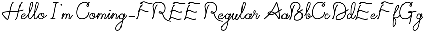 Hello I'm Coming-FREE Regular font