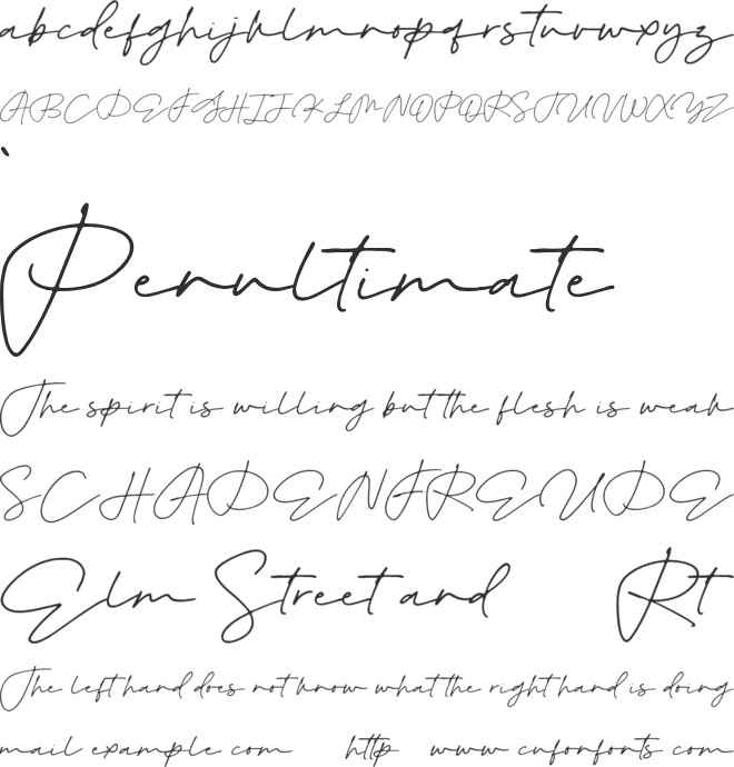 Billy Smith font preview