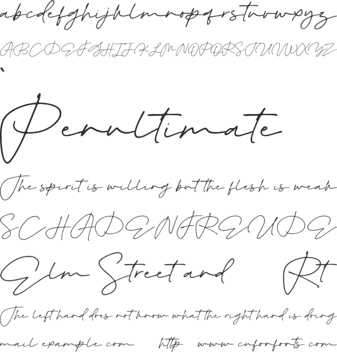 Billy Smith font preview