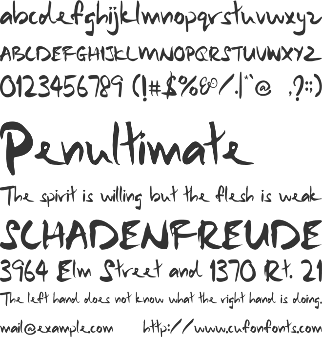 Samurai Warrior font preview