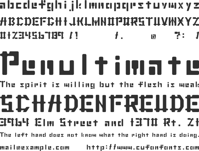 Cater font preview