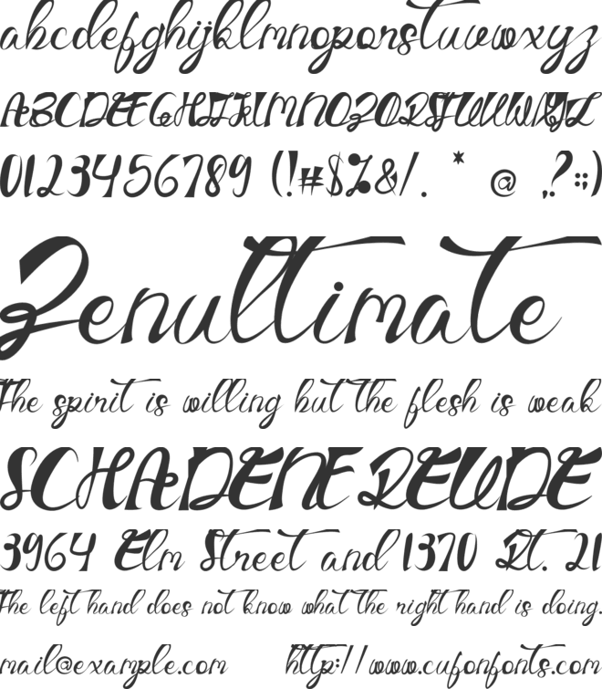 Kreatife font preview