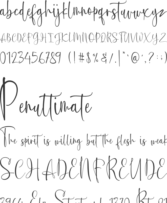 Melistoria font preview