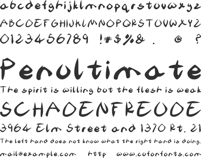DrownedWorld font preview