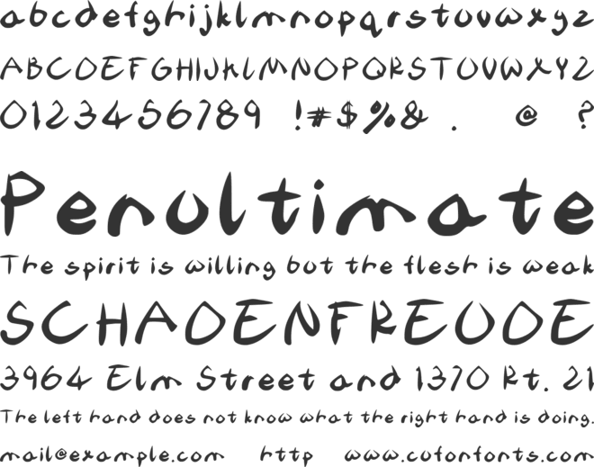 DrownedWorld font preview