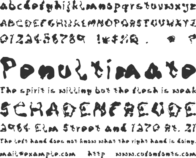 Busted Pen font preview