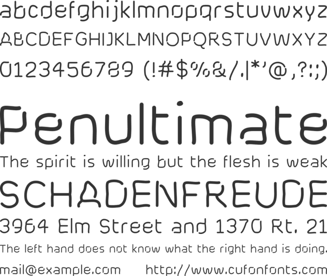 Cranberry Blues font preview