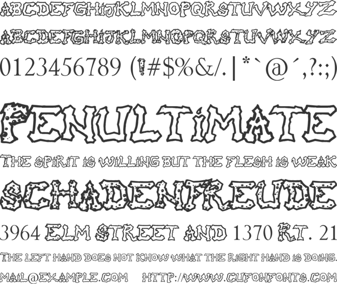 Raslani hO oH! font preview