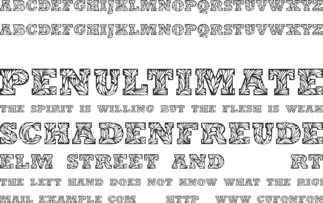 Leaffy font preview