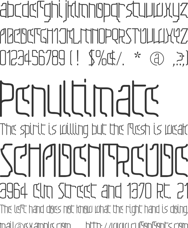 Sfilth font preview