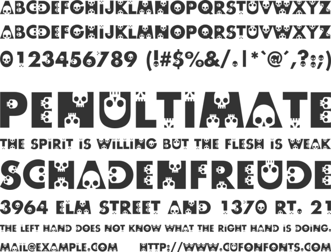 skullphabet font preview
