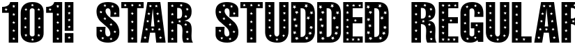 101! StaR StuDDeD Regular font