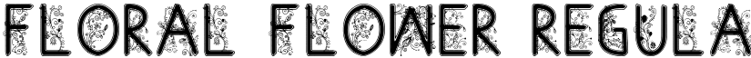 floral flower Regular font