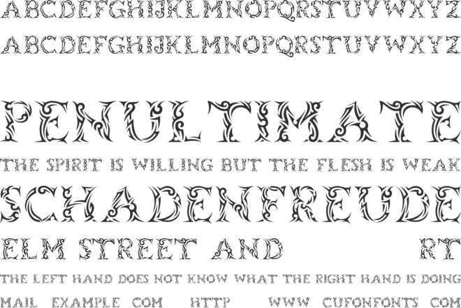 Tribalcase font preview