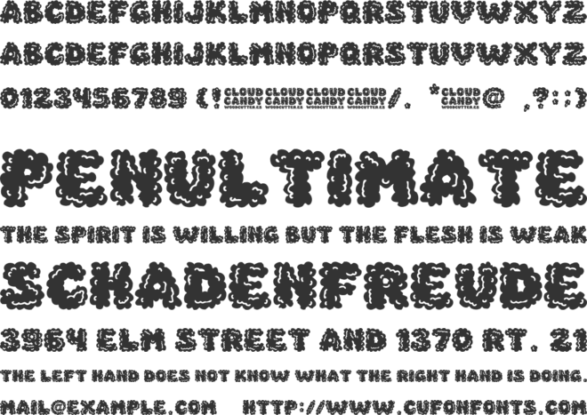 Cloud Candy font preview