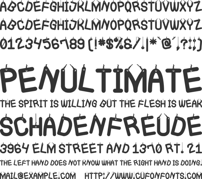 La Que Cuelga St font preview