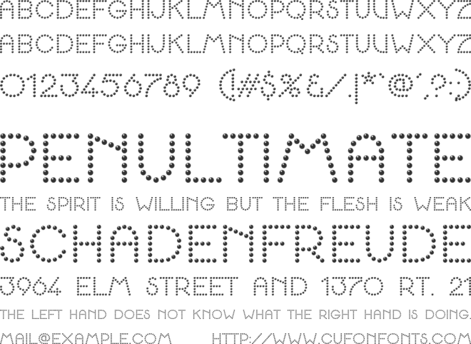 K22 Spotty Face font preview