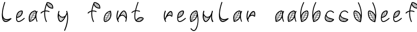 Leafy font Regular font