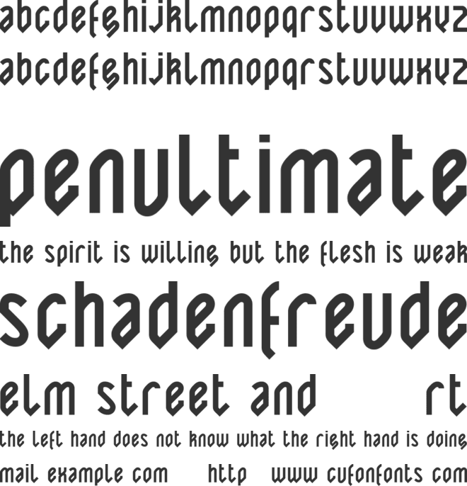 Yatis Black font preview