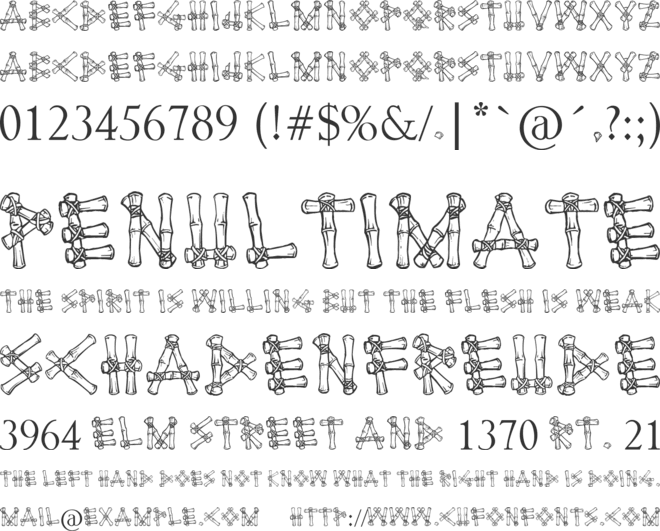 Bamboo de Saipan font preview