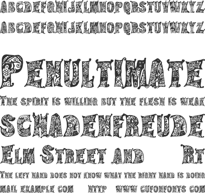 Hippie Gypsy font preview