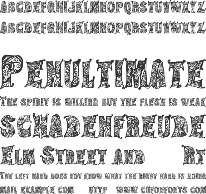 Hippie Gypsy font preview