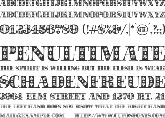 SapphireSativa font preview