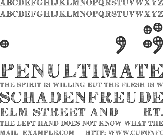 Orniste tfb font preview