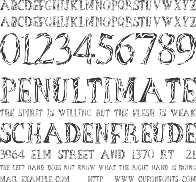 OutOfAfrica font preview
