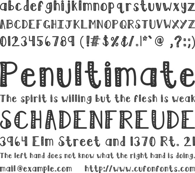 KBLimeLight font preview