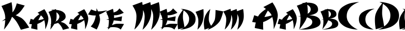 Karate Medium font