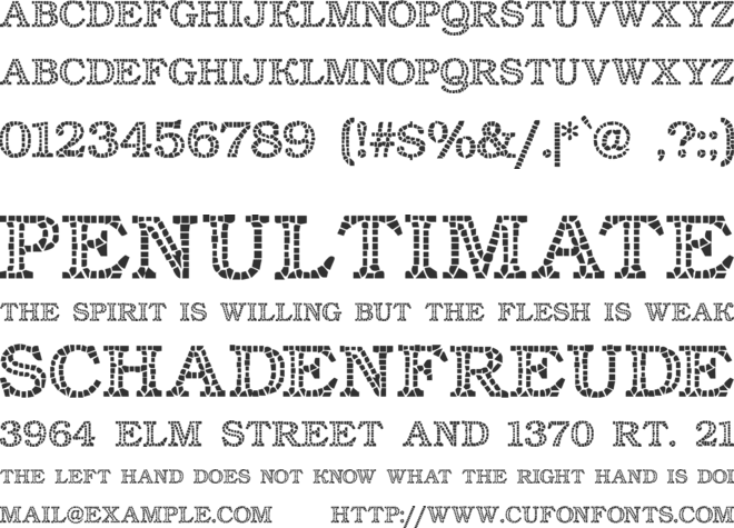 Classic Mosaic font preview
