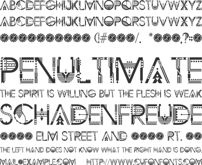 ZILAP GEOMETRIK font preview