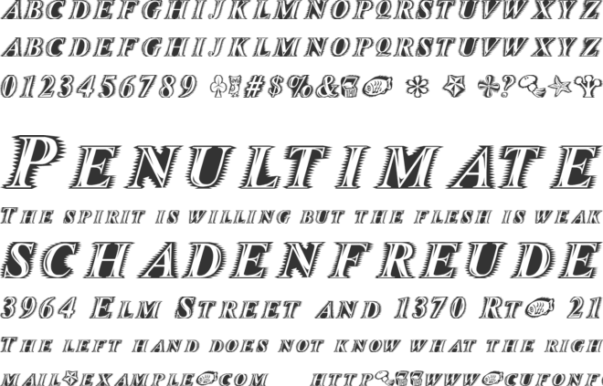 Zippo font preview