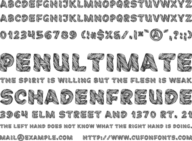 Fibography Personal Use font preview