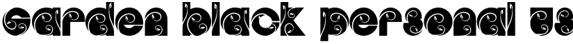 GARDEN BLACK PERSONAL USE Regular font