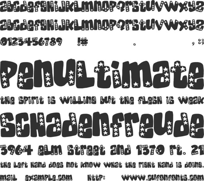 American Donuts font preview