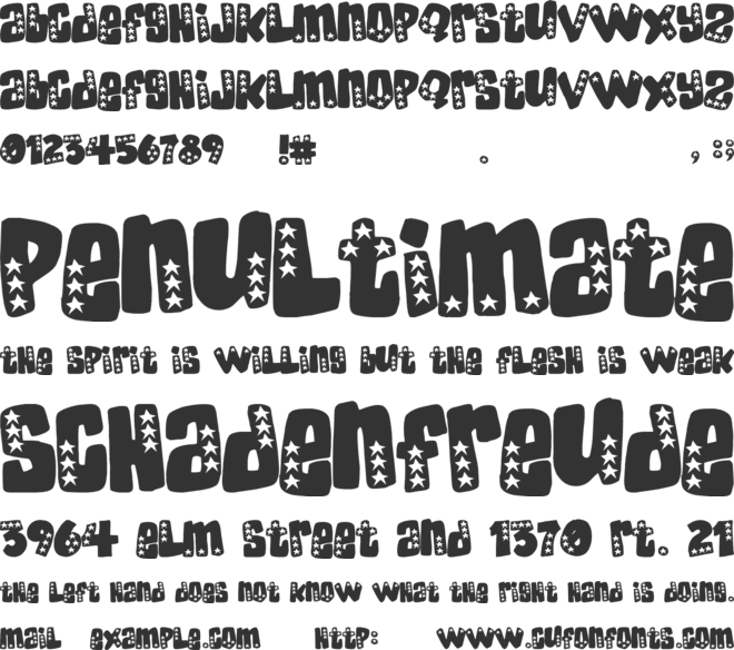 American Donuts font preview