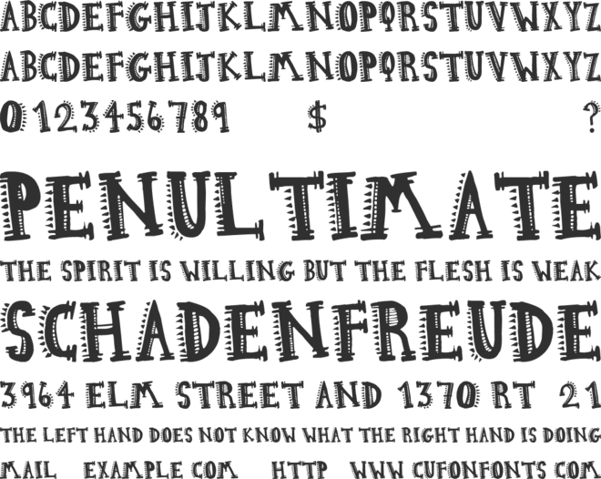 Aztec Hipster font preview