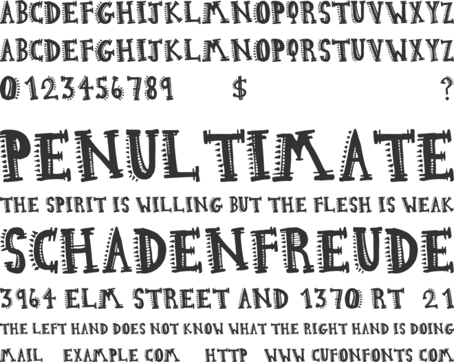 Aztec Hipster font preview