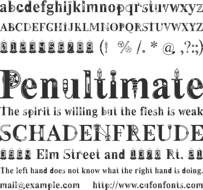 Steamy font preview